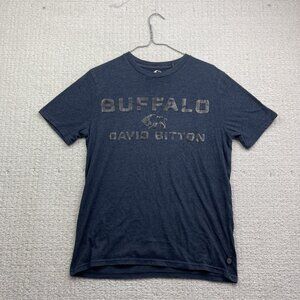 Buffalo David Bitton Mens S Graphic T Shirt Dark Blue Buffalo Logo Tee 100%
